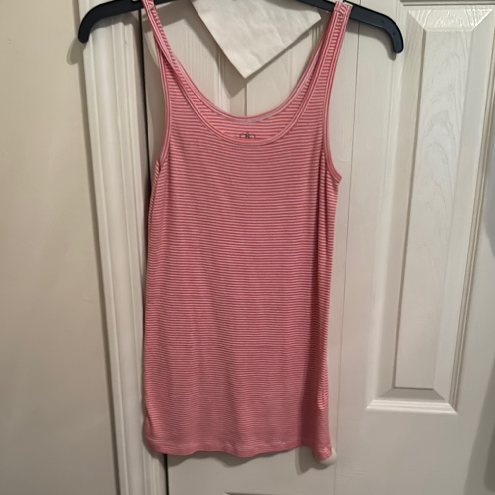 Old Navy Pink Striped Tank Top